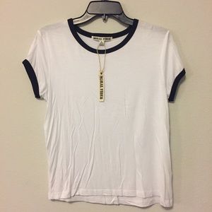 Moral Fiber • white with black ringer tee